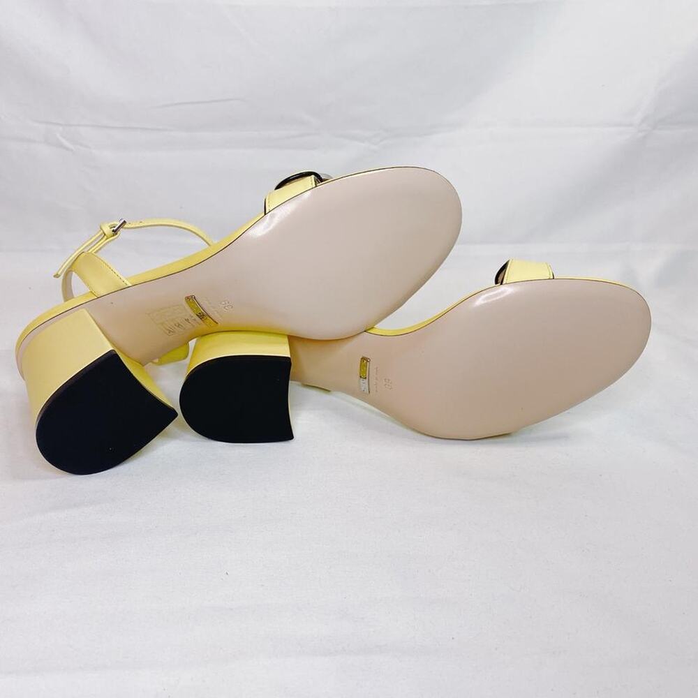 GUCCI Marmont 75 GG logo leather chunky heels sandals - Picture 7 of 8